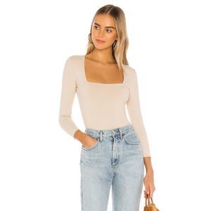 NEW Free People Truth Or Square Bodysuit in Nude Size M REVOLVE MSRP $58